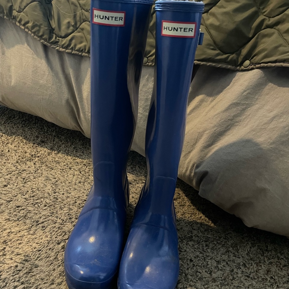 Hunter Blue Rain Boots